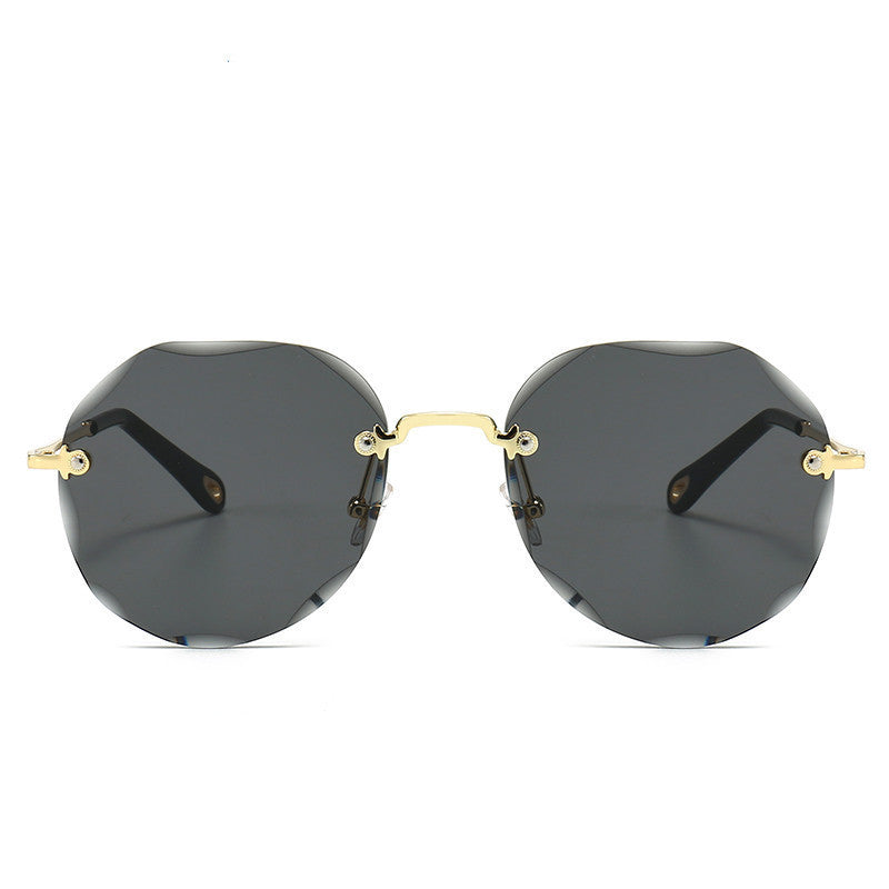 Olivie - Polygonal Rimless Sunglasses