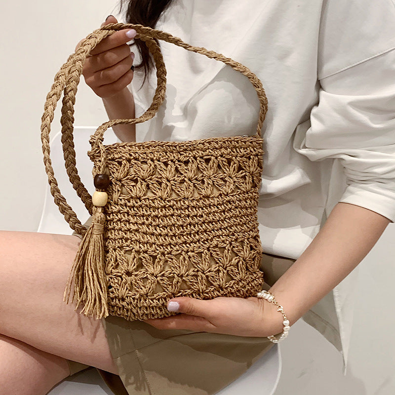 Soleil – Handmade Straw Crossbody Bag