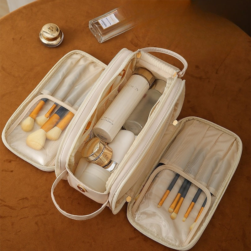Luxe 3-Layer U-Shaped Cosmetic Bag