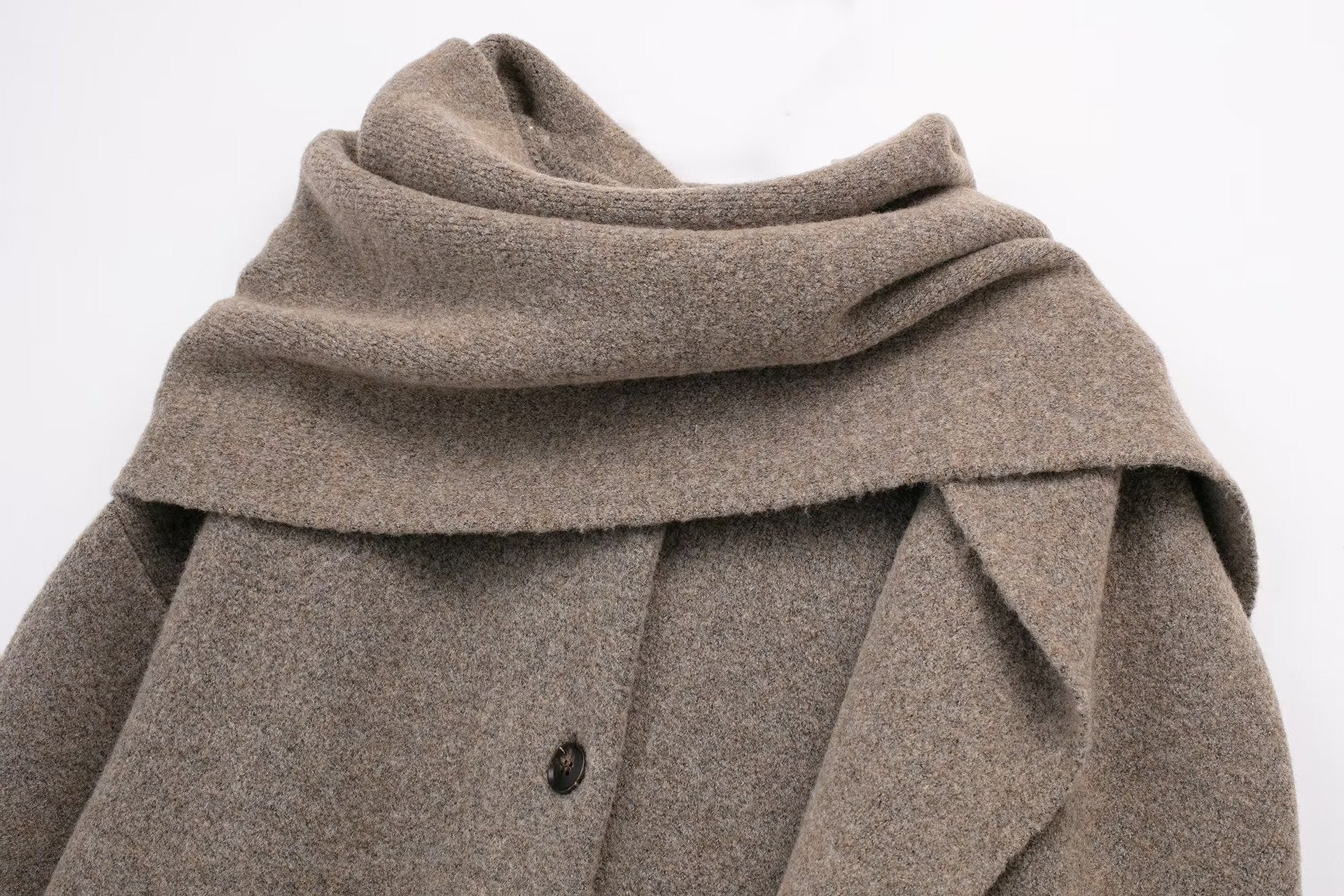Amelia - Knitted Woolen Cape Coat