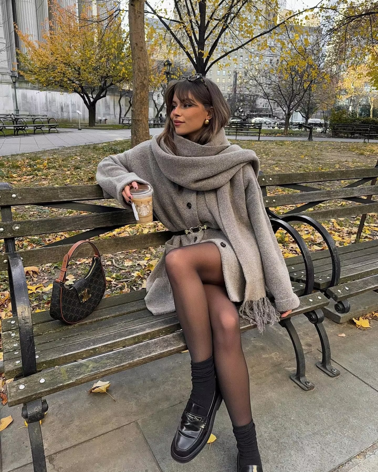 Amelia - Knitted Woolen Cape Coat