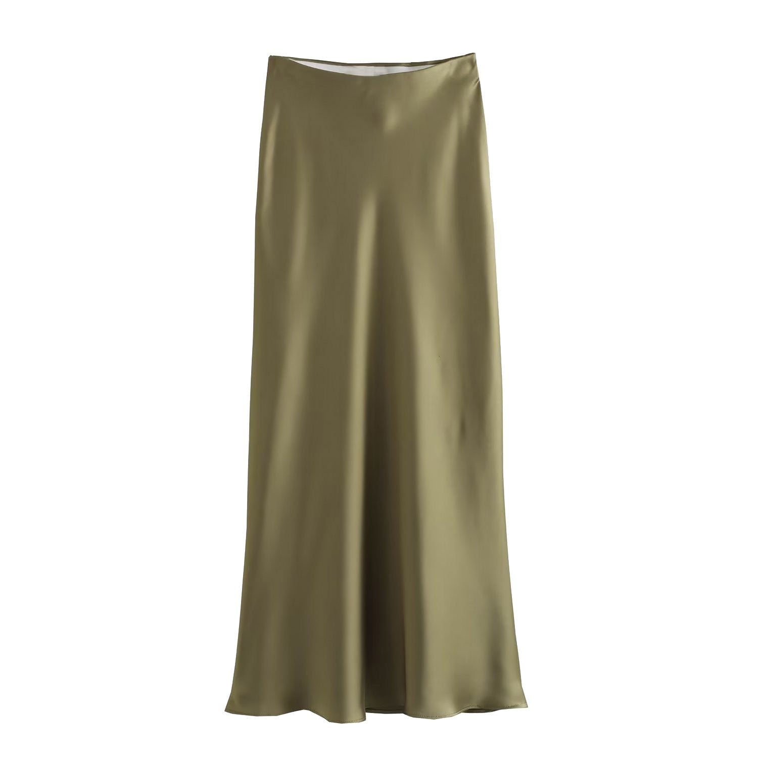 Aveline – French Silk Satin High-Waist Skirt