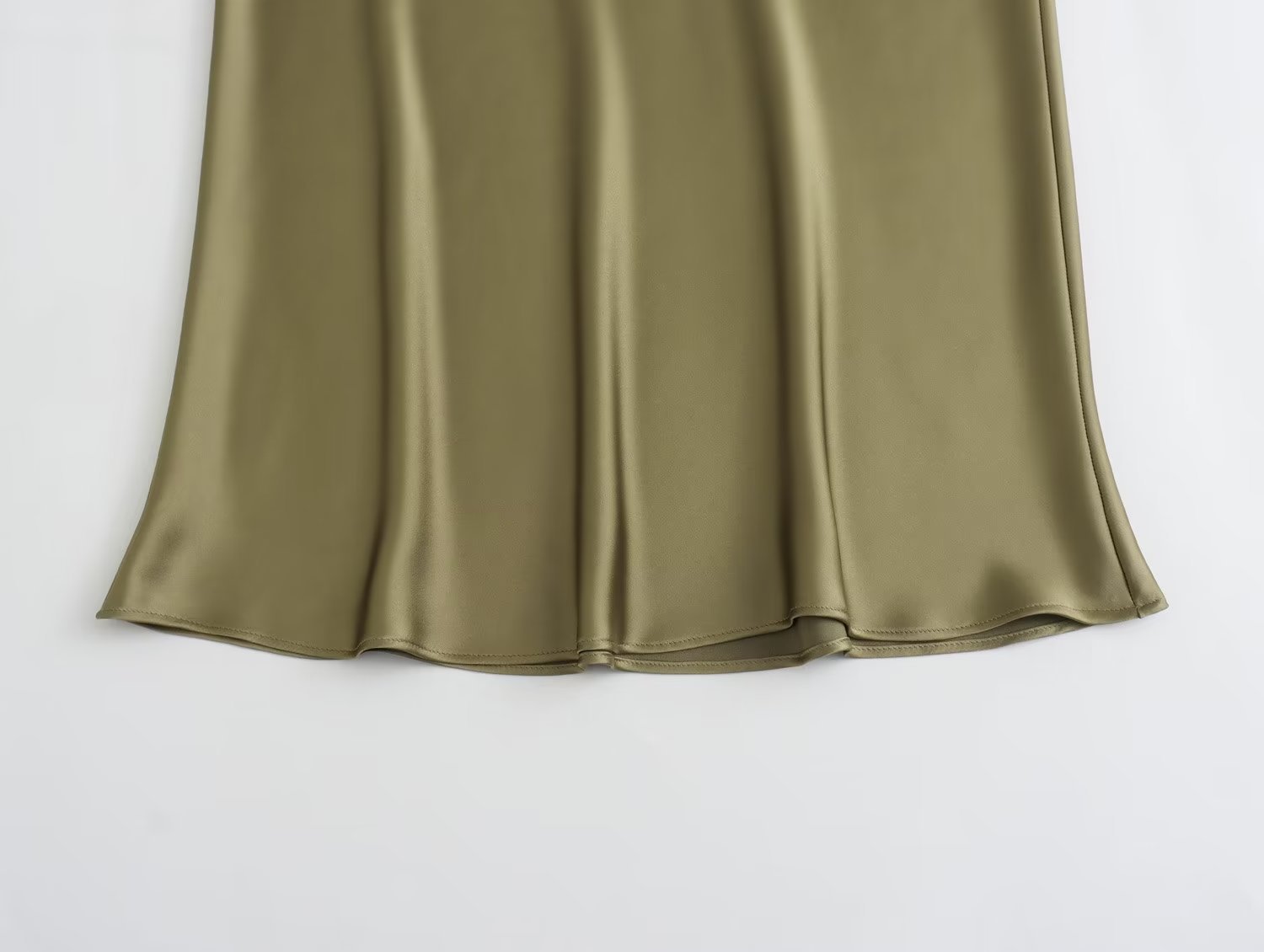Aveline – French Silk Satin High-Waist Skirt