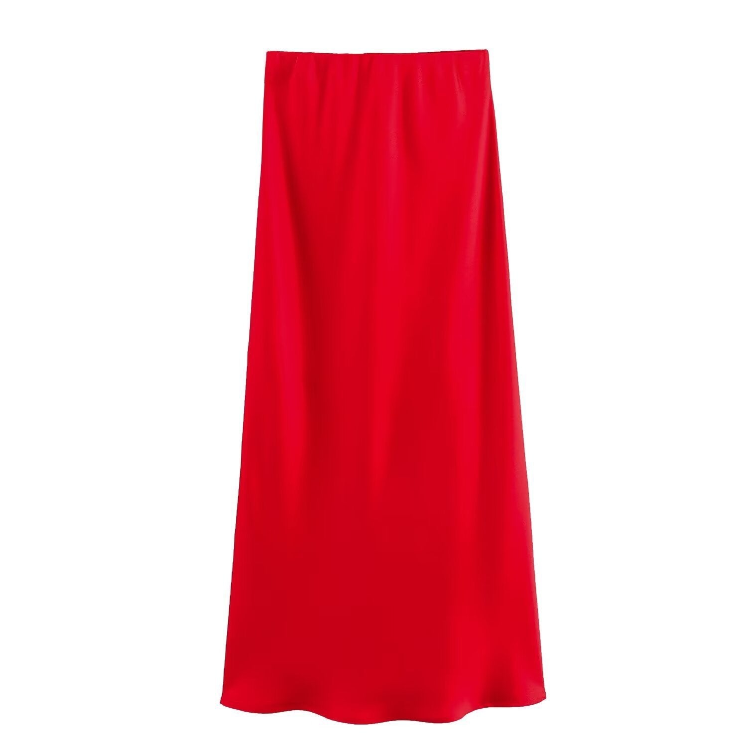 Aveline – French Silk Satin High-Waist Skirt