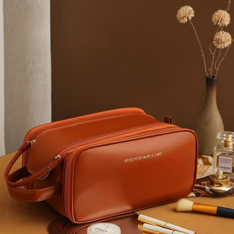 Luxe 3-Layer U-Shaped Cosmetic Bag