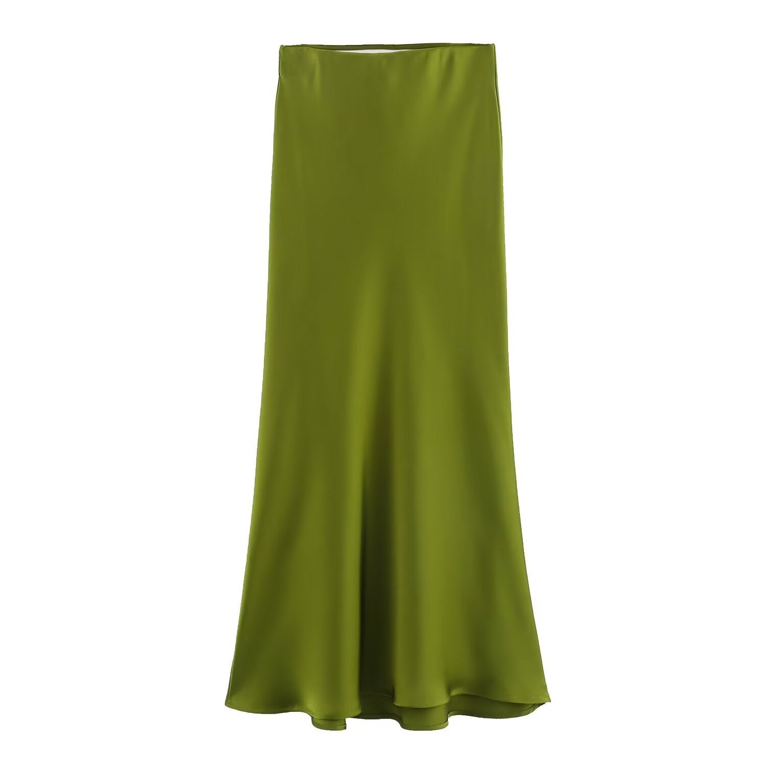 Aveline – French Silk Satin High-Waist Skirt