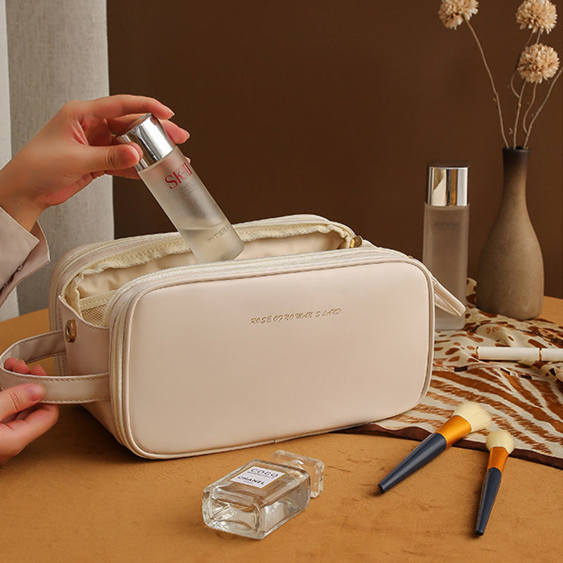 Luxe 3-Layer U-Shaped Cosmetic Bag