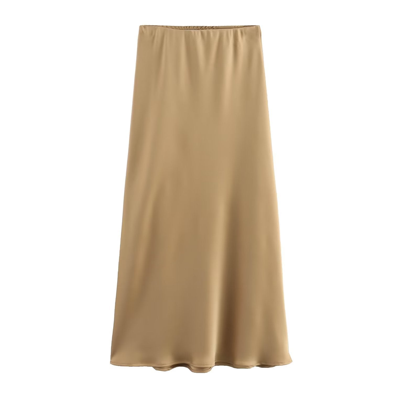Aveline – French Silk Satin High-Waist Skirt