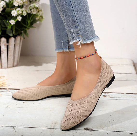 Lila – Comfortable Low-Cut Square Toe Flats