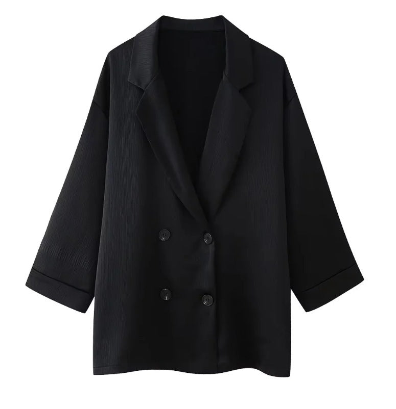 Elise – Ruffled Suit Jacket & Casual Trousers Set