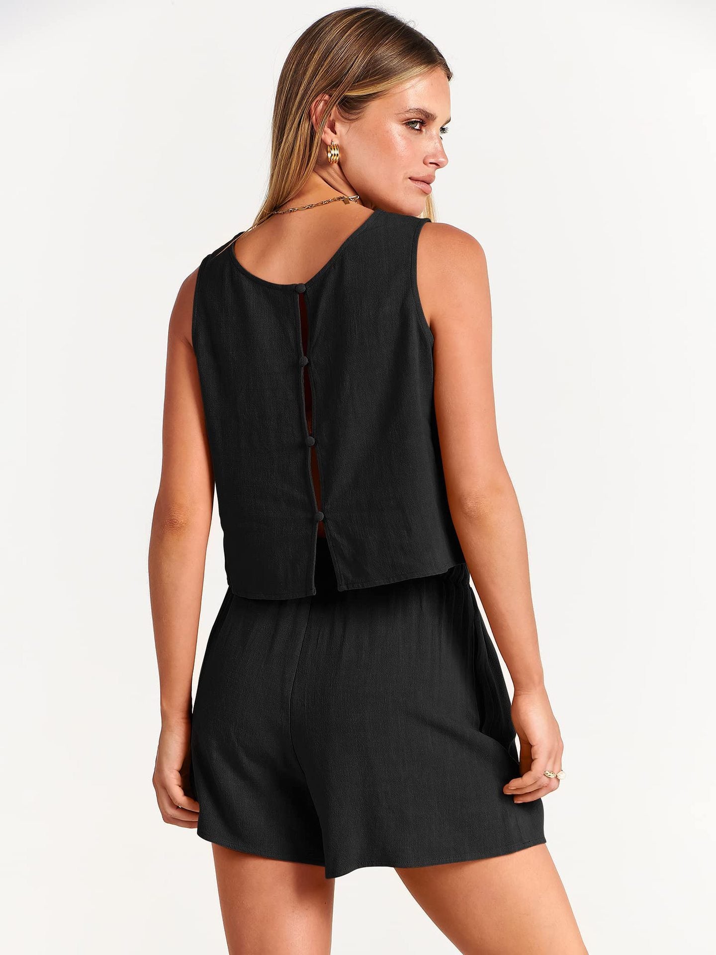 Riva – 2-Piece Sleeveless Top & Drawstring Shorts