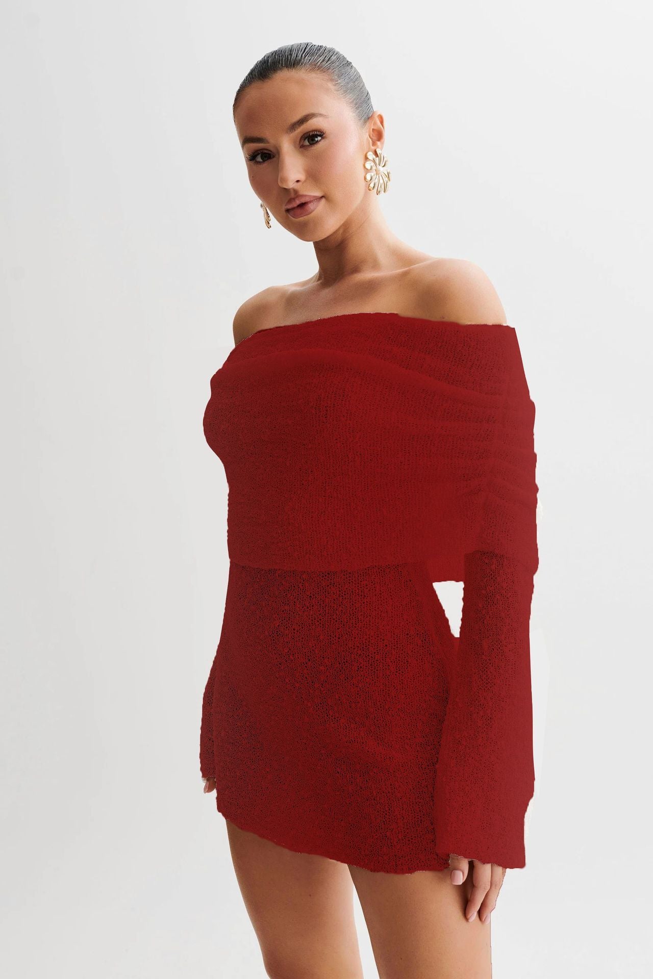 Lila - Off-Shoulder Knit Dress
