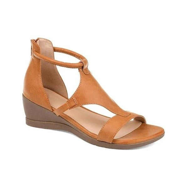 Marjo – Orthopedic Leather Wedge Sandals