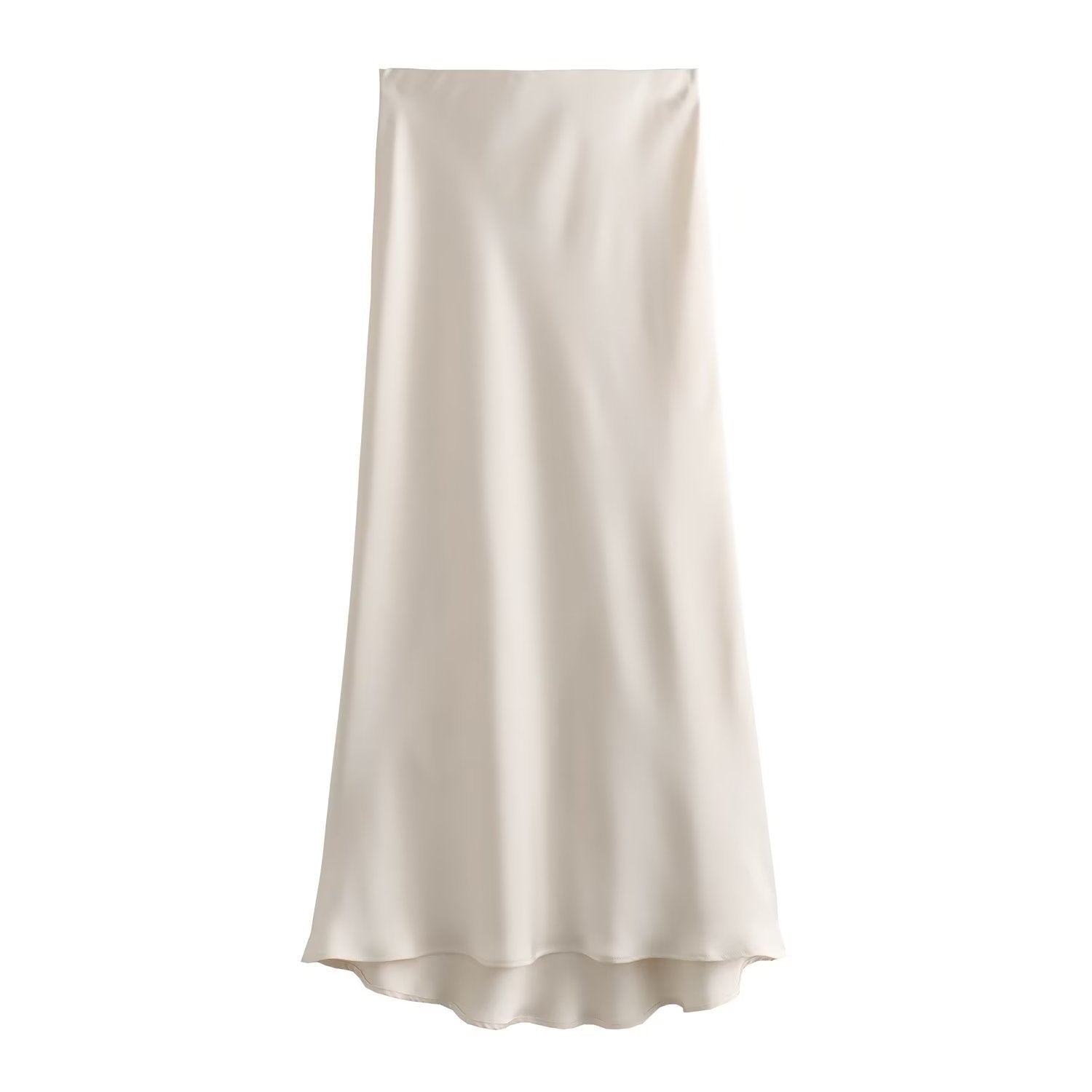 Aveline – French Silk Satin High-Waist Skirt