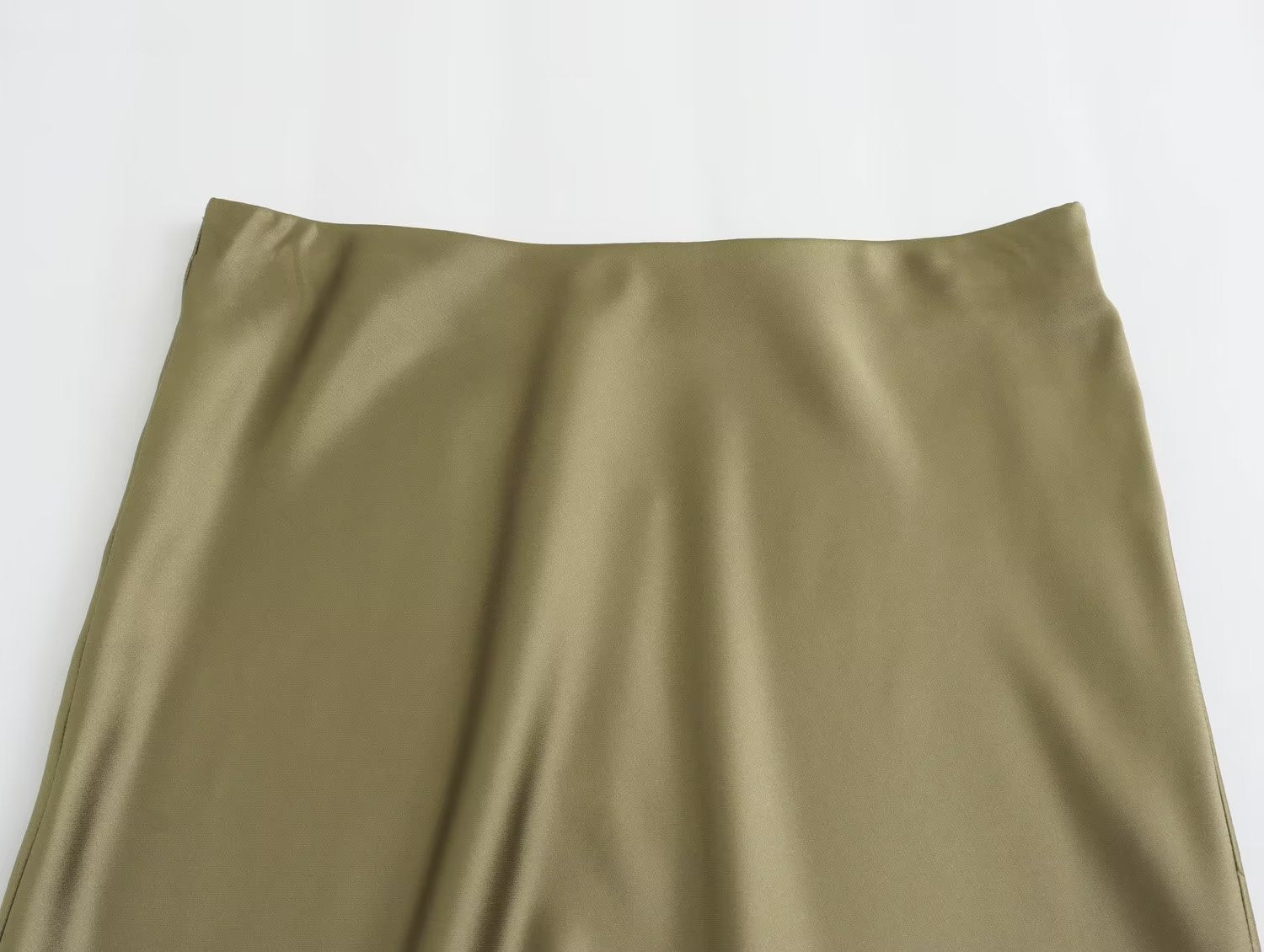 Aveline – French Silk Satin High-Waist Skirt