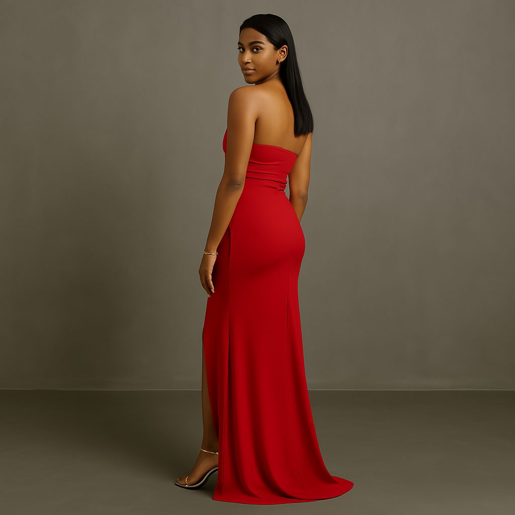 Casey - Strapless Split Long Dress