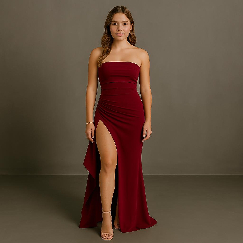 Casey - Strapless Split Long Dress