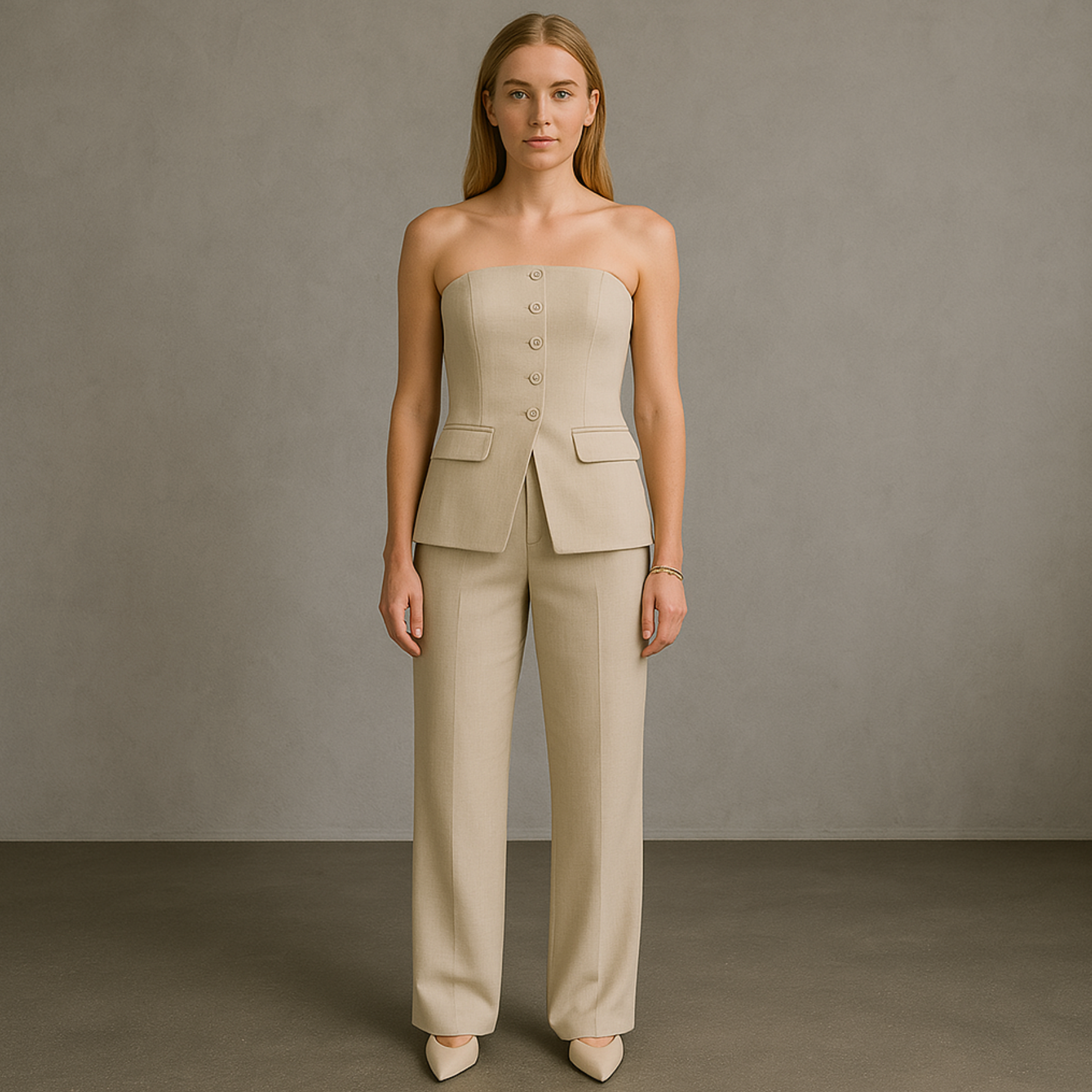 Nora - Strapless Blazer Set