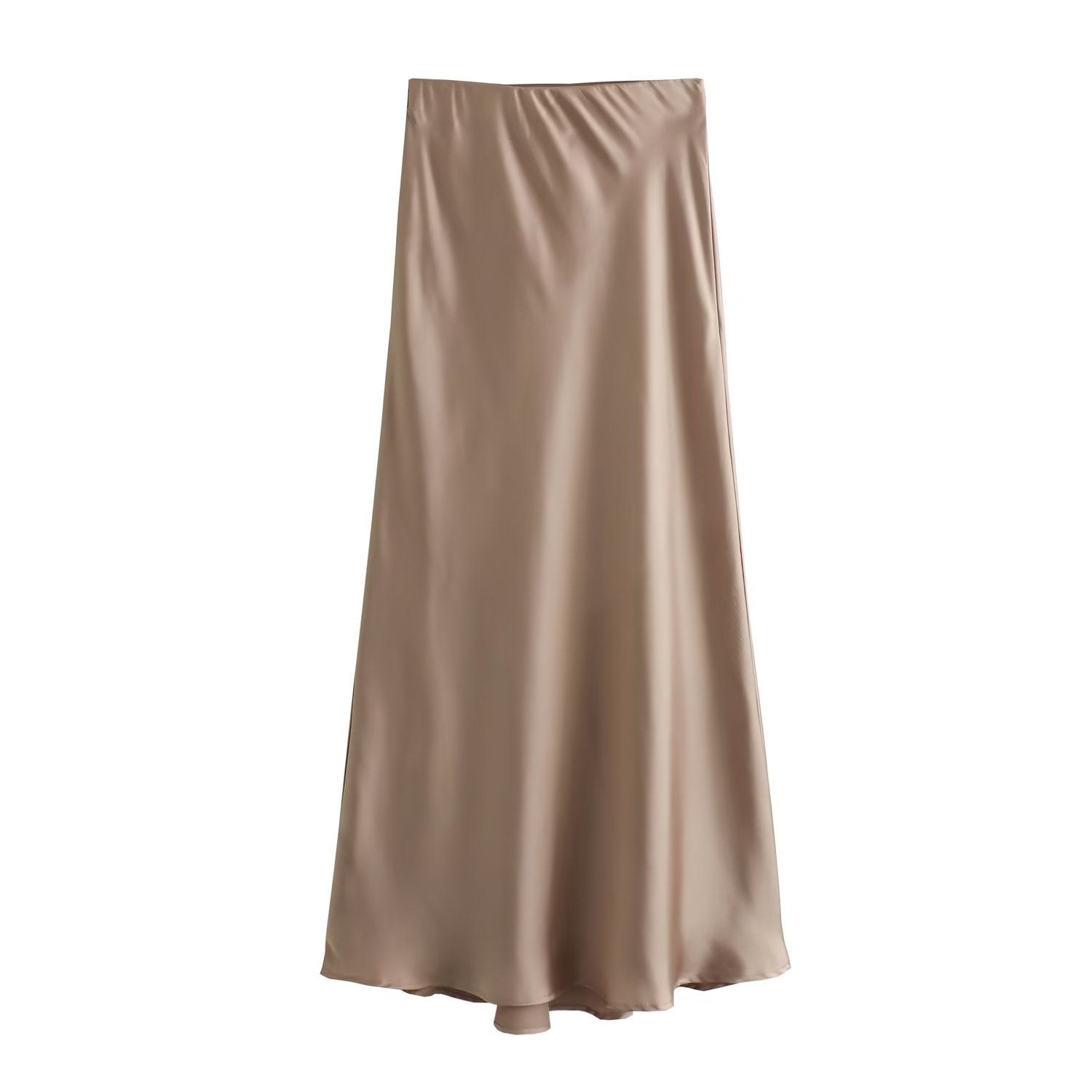 Aveline – French Silk Satin High-Waist Skirt