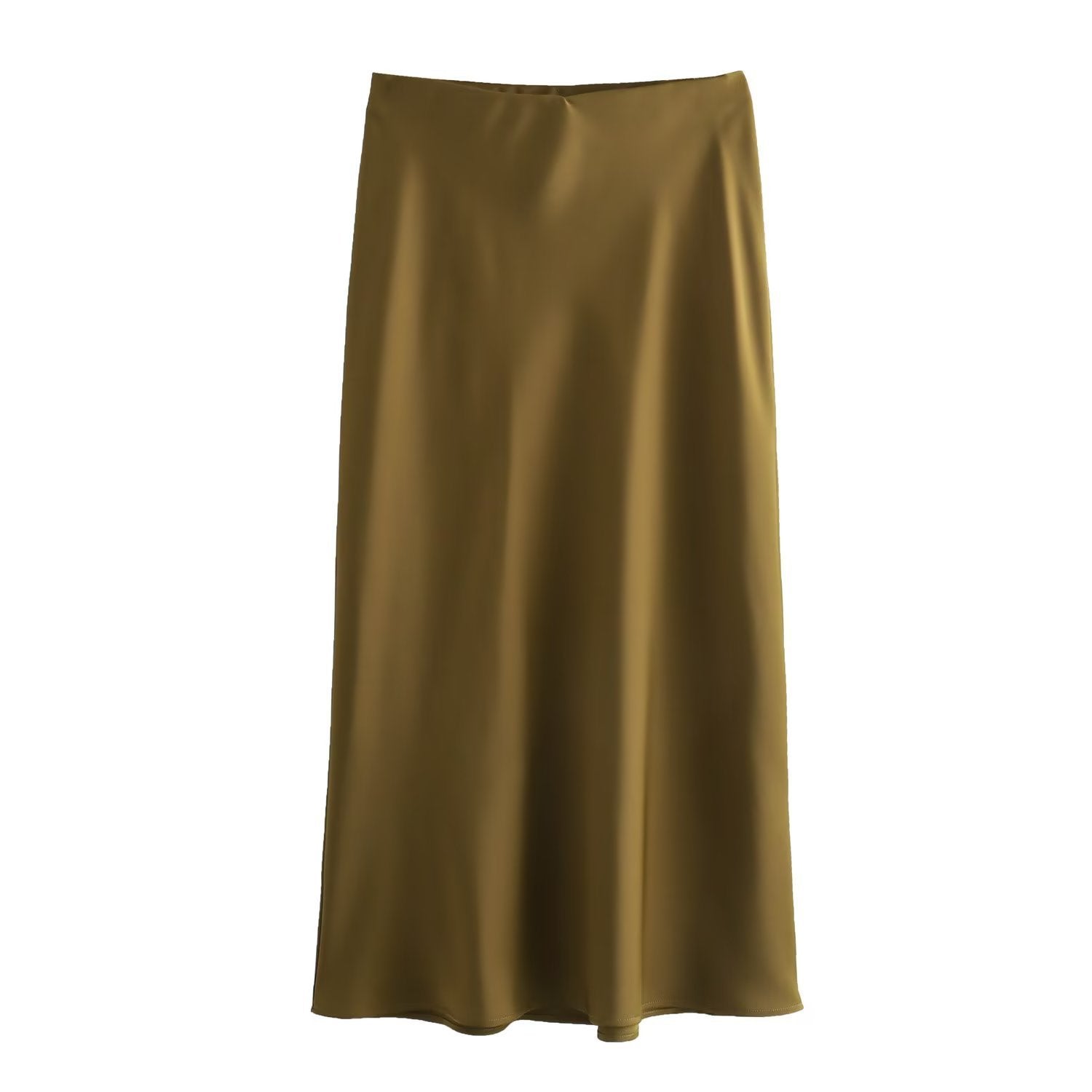 Aveline – French Silk Satin High-Waist Skirt