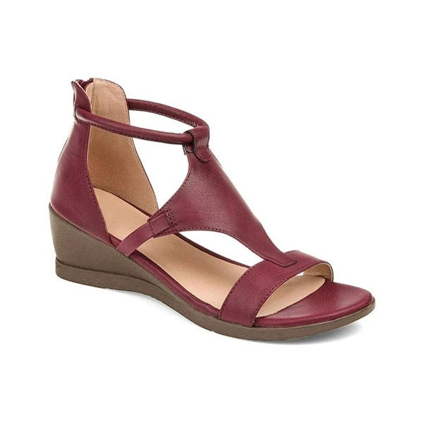 Marjo – Orthopedic Leather Wedge Sandals