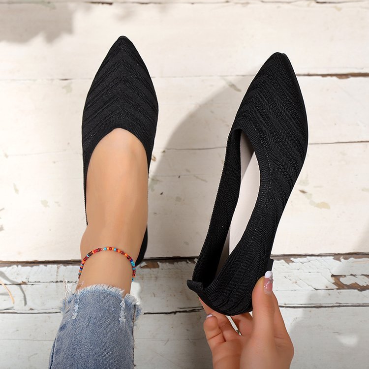 Lila – Comfortable Low-Cut Square Toe Flats
