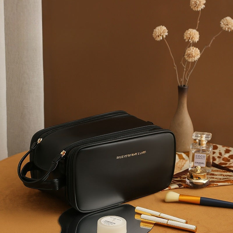 Luxe 3-Layer U-Shaped Cosmetic Bag